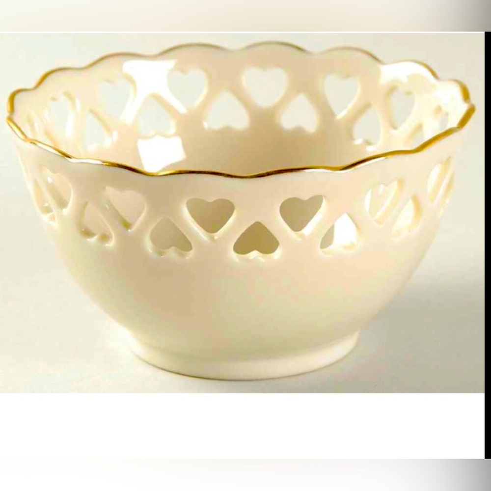 🍽 ❤️🫖LENOX Lattice 3 pc bowl set 🥂❤️🍾 120 Anniversary Edition